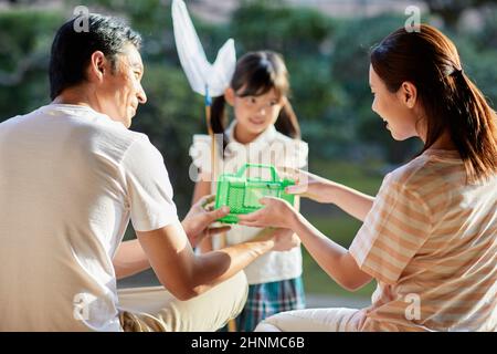 Japanische Kinder Im Sommerurlaub Stockfoto