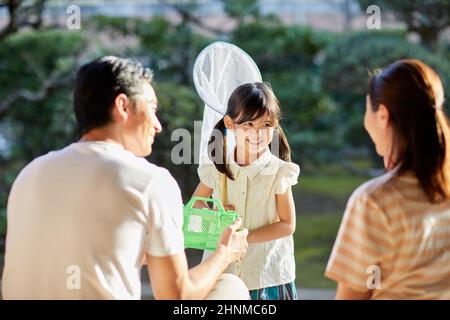 Japanische Kinder Im Sommerurlaub Stockfoto