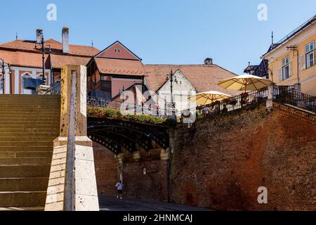 Die Stadt Sibiu in Rumänien Stockfoto