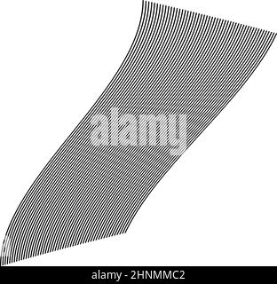 Wellige, winkende, kurvige Parallellinien. Gewellte, quellige Streifen – Vektorgrafik, Clip-Art-Grafiken Stock Vektor