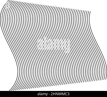 Wellige, winkende, kurvige Parallellinien. Gewellte, quellige Streifen – Vektorgrafik, Clip-Art-Grafiken Stock Vektor