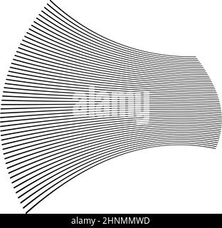 Wellige, winkende, kurvige Parallellinien. Gewellte, quellige Streifen – Vektorgrafik, Clip-Art-Grafiken Stock Vektor