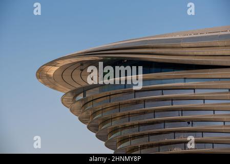 Blick auf den Mobilitätspavillon auf der Dubai expo 2020 Stockfoto