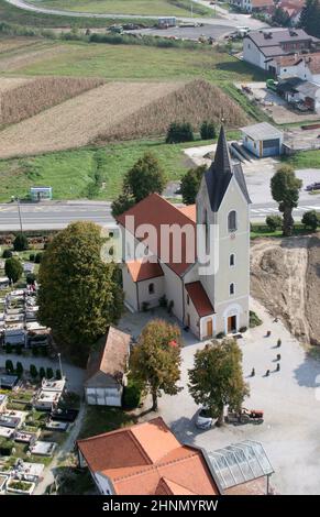 Kirche des Heiligen Martin in Breznicki Hum, Kroatien Stockfoto