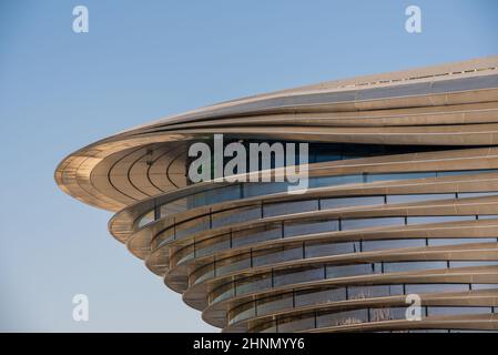 Blick auf den Mobilitätspavillon auf der Dubai expo 2020 Stockfoto