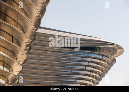 Blick auf den Mobilitätspavillon auf der Dubai expo 2020 Stockfoto