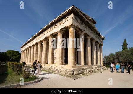 Tempel des Hephaistos in Athen, Griechenland Stockfoto