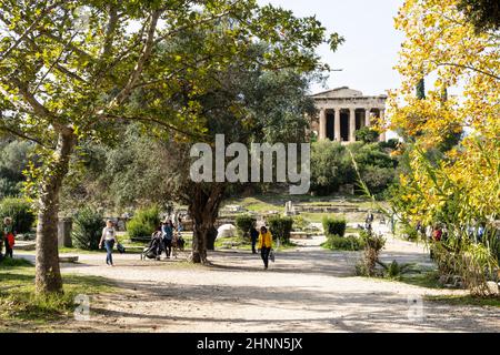 Die antike Agora in Athen, Griechenland Stockfoto