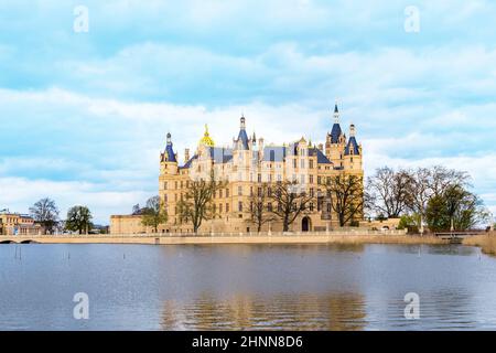 Berühmtes schweriner Schloss, Deutschland Stockfoto