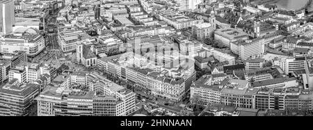 Panorama von Frankfurt am Main Stockfoto