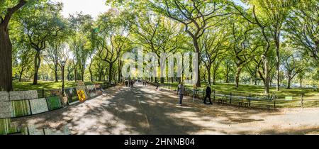 Menschen, die gerne im Central Park spazieren gehen Stockfoto