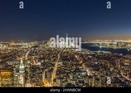 Spektakuläre Sicht auf die Skyline von New York Stockfoto