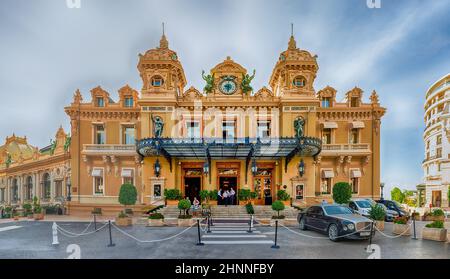 Fassade des Monte Carlo Casino, Spiel- und Unterhaltungskomplex, Monaco Stockfoto