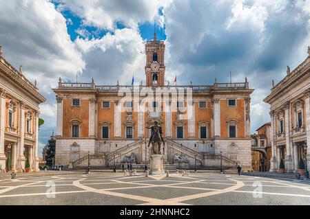 Piazza del Campidoglio auf dem Kapitol, Rom, Italien Stockfoto