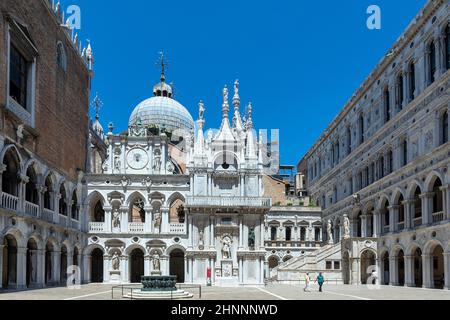 Im Inneren des Dogen-Palastes in Venedig, Italien Stockfoto