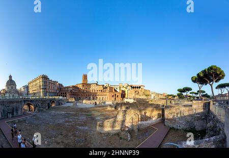 Forum Romanum. Kaiserliches Forum von Kaiser Augustus. Rom Stockfoto