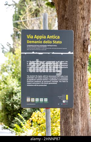 Via Appia Antica in Rom, Italien Stockfoto