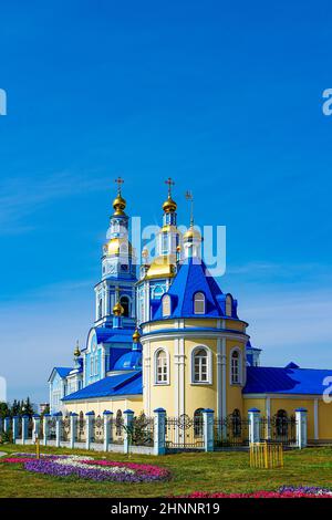 Die Orthodoxe Kirche. Heiland-Himmelfahrt-Kathedrale. Uljanowsk. Russland. Stockfoto