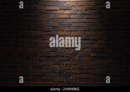 Backsteinwand-Struktur. Ein Spotlight auf Backsteinwand-Textur oder Hintergrundbild. Werbung oder Produkthintergrundfoto. Stockfoto