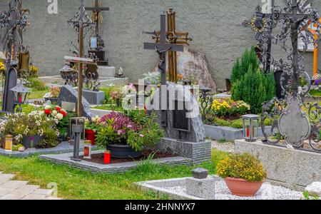 Friedhof in Lech Stockfoto