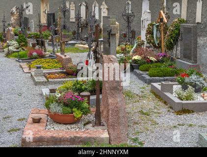 Friedhof in Lech Stockfoto