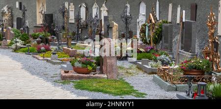 Friedhof in Lech Stockfoto