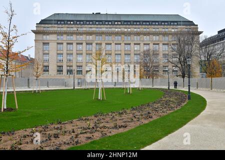 Shoah-Namenstauern-Gedenkstätte in Wien, Österreich, Europa - Shoah Namensmauer-Denkmal in Wien, Österreich, Europa Stockfoto