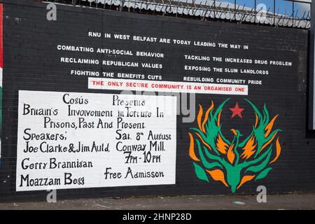 Politische Propaganda in Belfast Stockfoto