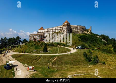 Das Schloss von Rasnov oder Rosenau in Rumänien Stockfoto