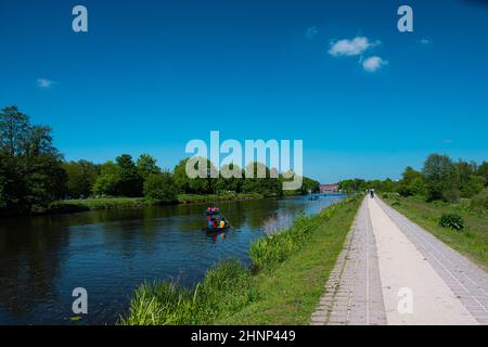 Kanutouren auf der Hunte Stockfoto