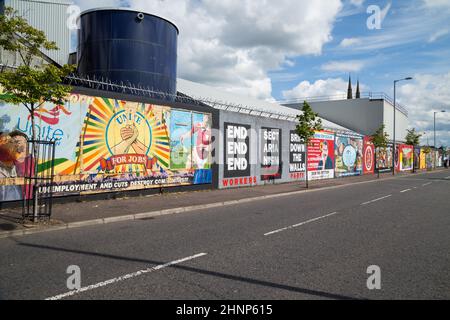 Politische Propaganda in Belfast Stockfoto