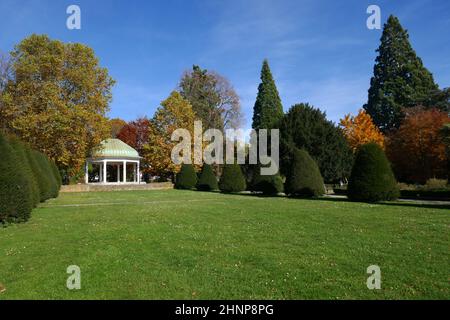 Pavillon im Friedrichshafener Stadtgarten Stockfoto