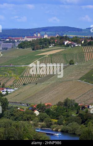 Landschaft und Sehenswürdigkeiten aus der Umgebung von Würzburg Stockfoto