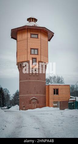 21st. Dezember 2019, Russland, Tomsk, Wasserturm Stockfoto