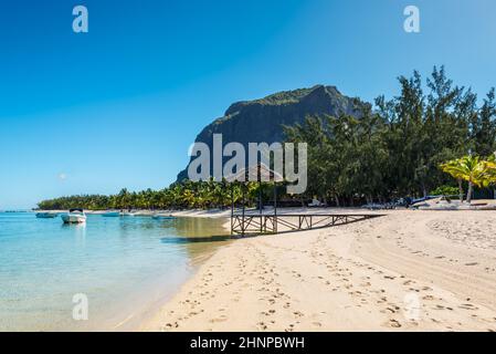Erholsamer Urlaub im tropischen Paradies. Mauritius-Insel. Stockfoto