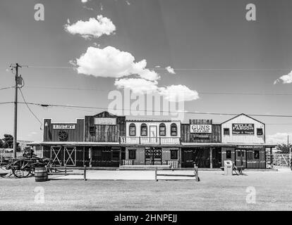 Das historische Seligman Depot an der Route 66 Stockfoto