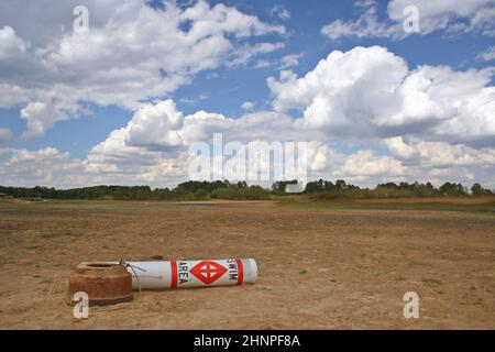 Schwimmgebiet in Dry Lake - am späten Nachmittag Lake Tyler in East Texas Stockfoto