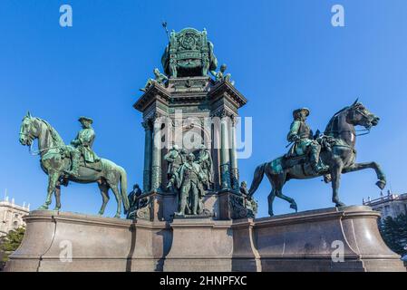 Maria-Theresia-Denkmal in Wien Stockfoto
