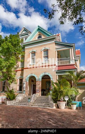 Old Heritage Hotel Southernmost Point Gästehaus in Key West Stockfoto