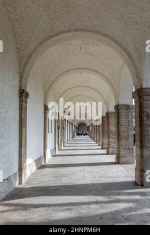 Historisches Badehaus am Sprudelhof in Bad Nauheim Stockfoto