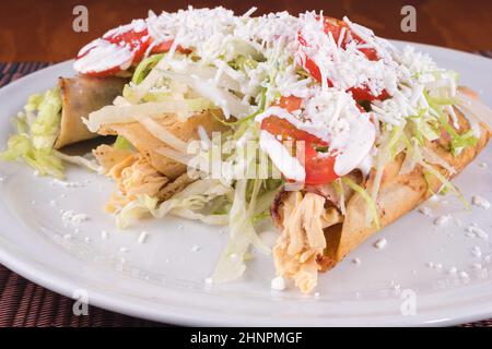 LECKERE VEGETARISCHE GERICHTE MIT GEMÜSE, TORTILLAS, KAROTTEN, GURKEN, TOMATEN, GESUNDE LEBENSMITTEL, OHNE FLEISCH, KROKETTEN SAMEN, BROCOLI Stockfoto