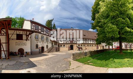 Gebäude des ehemaligen Klosters und heute Reiter Hof rettershof im Taunus, Hessen, Deutschland Stockfoto