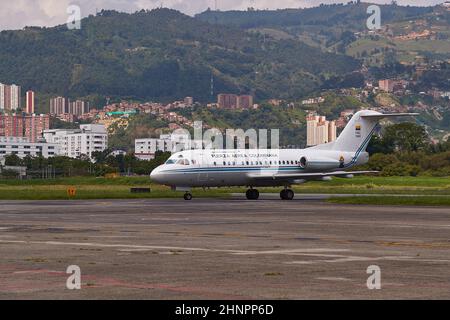 Fokker F28 der kolumbianischen Luftwaffe Stockfoto