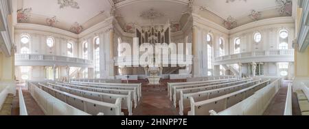 Im Inneren der Ludwigskirche in Saarbrücken, Deutschland Stockfoto