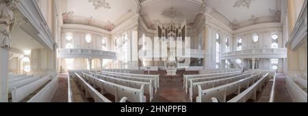 Im Inneren der Ludwigskirche in Saarbrücken, Deutschland Stockfoto