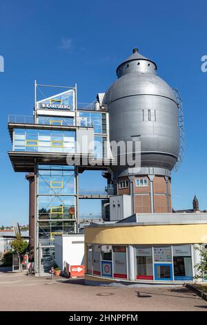 Alte Eisenbaudenkmäler in Neunkirchen aus dem späten 20th. Jahrhundert Stockfoto