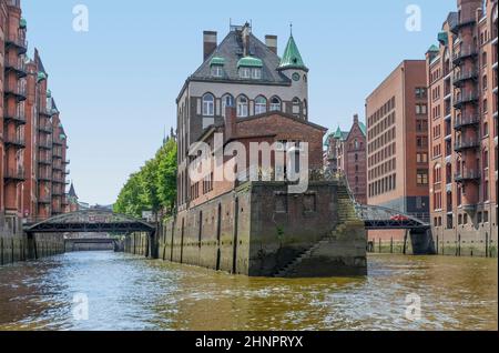 Eindruck der Speicherstadt, einem historischen Lagerhaus-Viertel in Hamburg Stockfoto