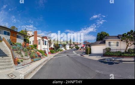 Schöner Wohnbereich in Crenshaw. Crenshaw District, ist ein Viertel in der Region South Los Angeles in Los Angeles, Kalifornien. Stockfoto