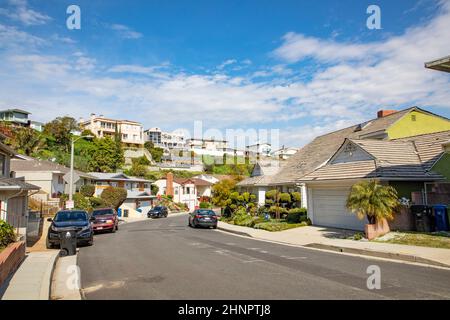 Schöner Wohnbereich in Crenshaw. Crenshaw District, ist ein Viertel in der Region South Los Angeles in Los Angeles, Kalifornien. Stockfoto