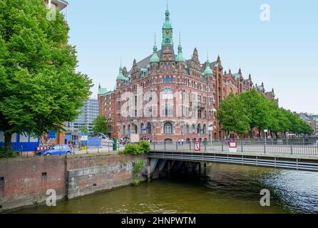 Eindruck von Hamburg, einer Stadt in Norddeutschland zur Sommerzeit Stockfoto